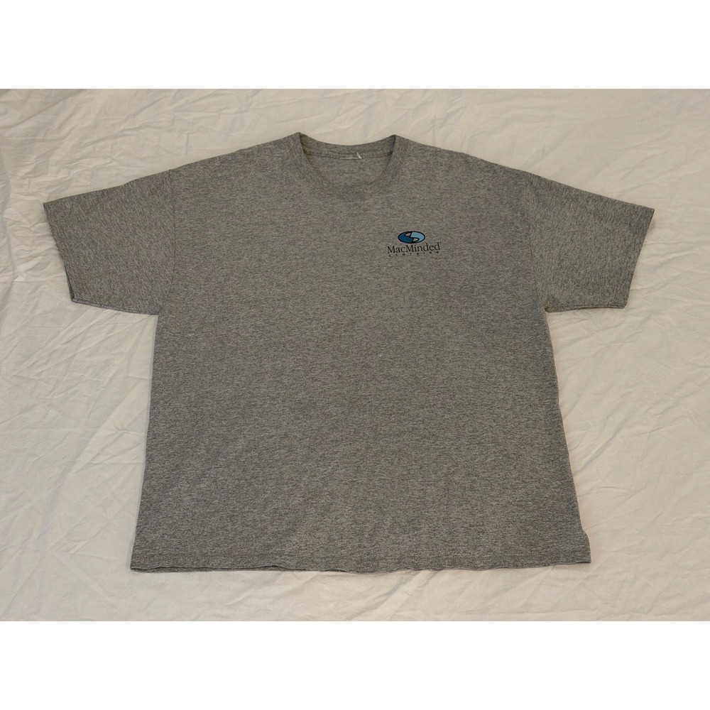 Vintage 2000 MacMinded Clothing Layin The Smack Down Graphic T-Shirt Gray XL